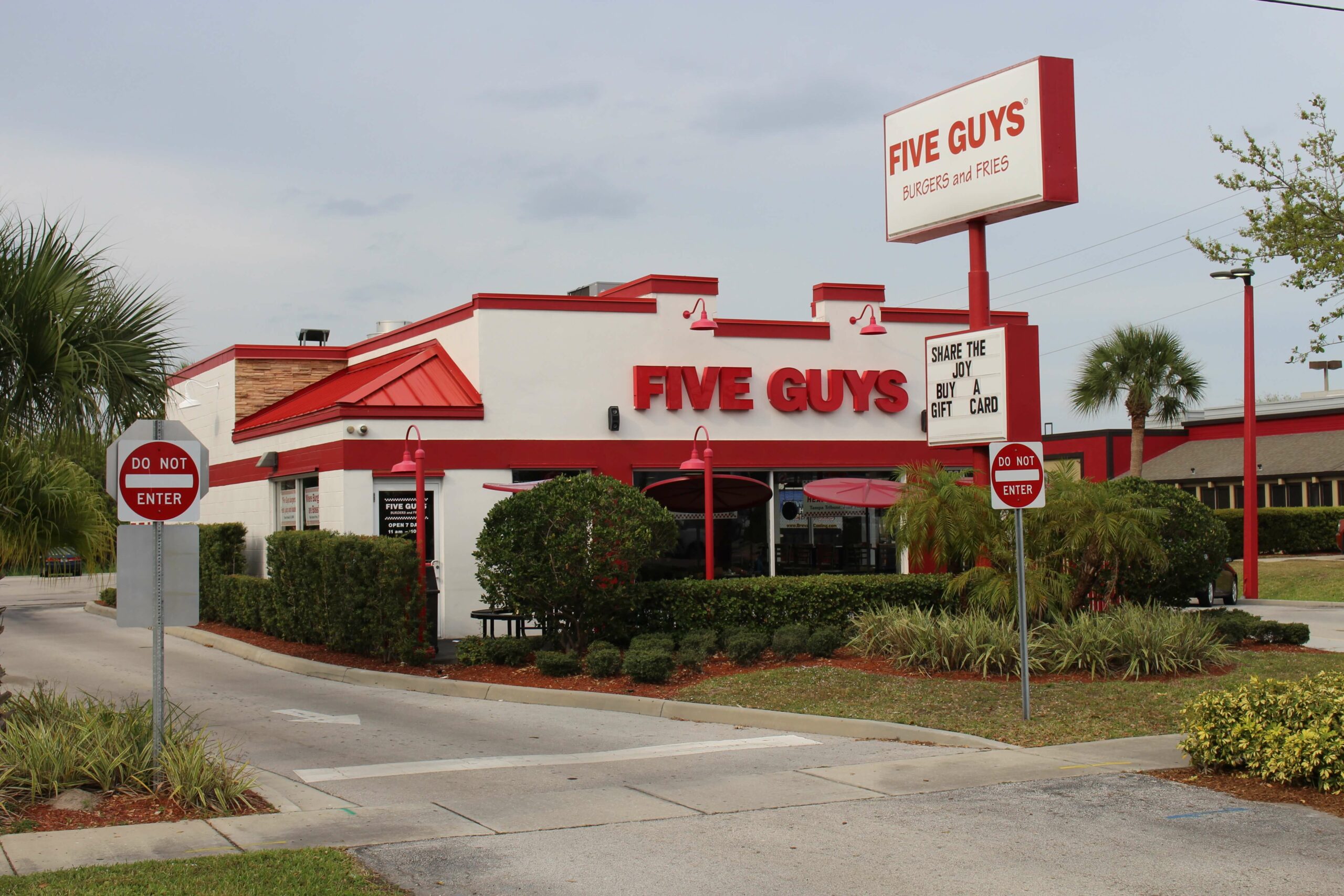 five guys menu with prices